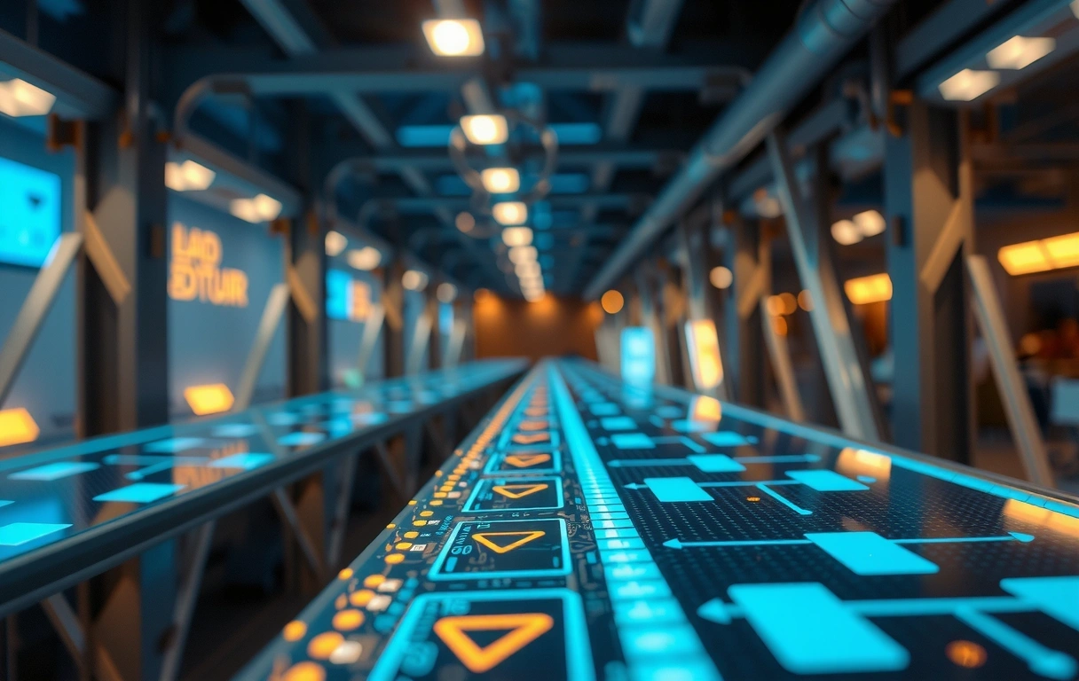 Techno-style interface visualization